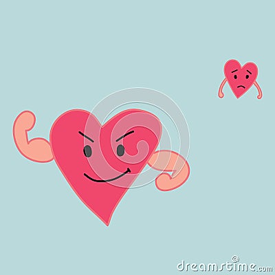 Strong heart Stock Photo