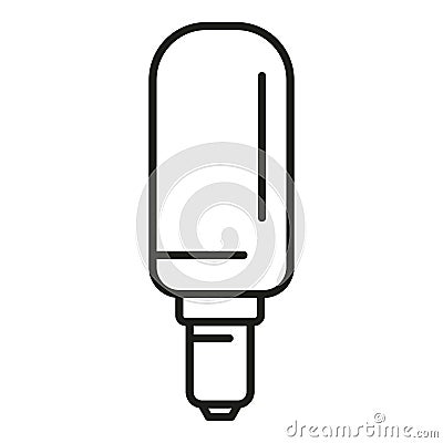 Strong light bulb icon outline vector. Regulate cellphone Vector Illustration