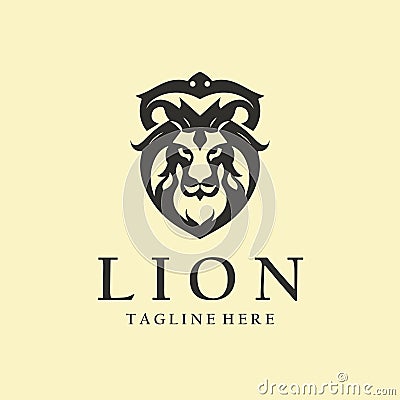 Strong Lion Logo design Vector Illustration