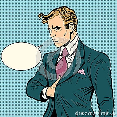 Strong man businessman leader Vector Illustration