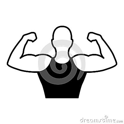 Strong man human figure Vector Illustration