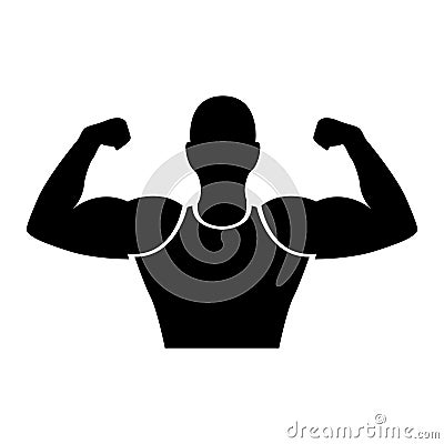 Strong man human figure Vector Illustration