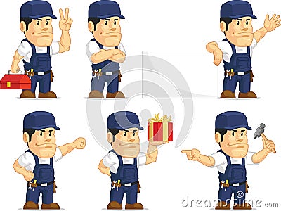 Strong Mechanic Mascot 2 Vector Illustration