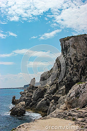 Rocks of Favignana Coast Stock Photo