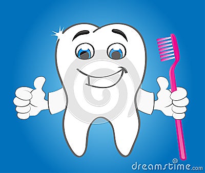 Strong smiling tooth Stock Photo