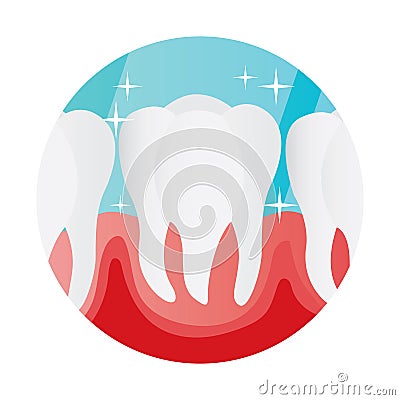 strong teeth. Vector illustration decorative design Vector Illustration