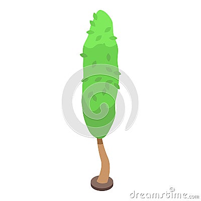 Strong tree icon isometric vector. Garden trim Vector Illustration