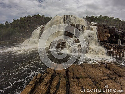 Strong waterfall Stock Photo