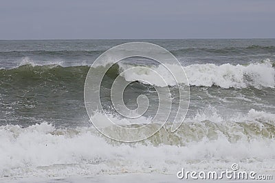 Strong waves crashing at the shore. Stock Photo