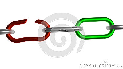 Strong and weak link Stock Photo