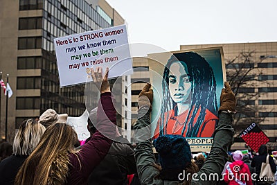 Strong Women - Womens March - Washington DC Editorial Stock Photo