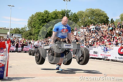 Strongman Champions League stage Serbia Editorial Stock Photo