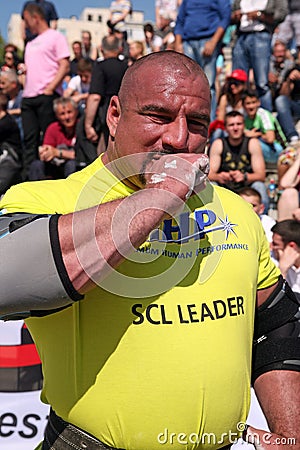 Strongman Champions League stage Serbia Editorial Stock Photo