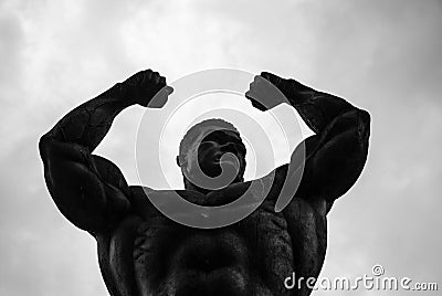 Strongman statue, Bangkok Stock Photo