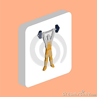 Strongman Weightlifter computer symbol for your business project Vector Illustration