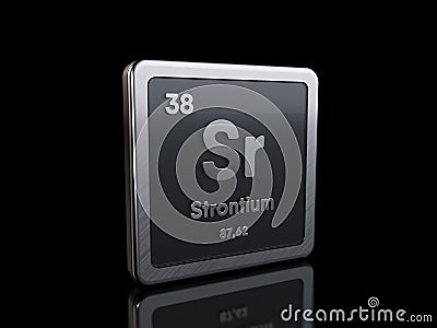 Strontium Sr, element symbol from periodic table series Stock Photo