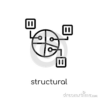 Structural Elements icon. Trendy modern flat linear vector Structural Elements icon on white background from thin line Technology Vector Illustration