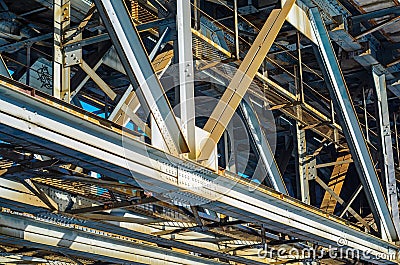 Steel bridge girders Stock Photo