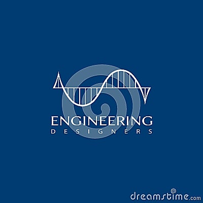 Engineering Curve bending moment diagram Calculation Design Vector Illustration