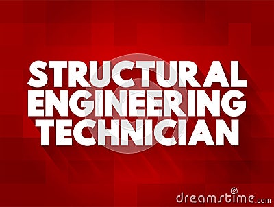 Structural Engineering Technician perform technical tasks in structural engineering plan, research, design, construction and Stock Photo