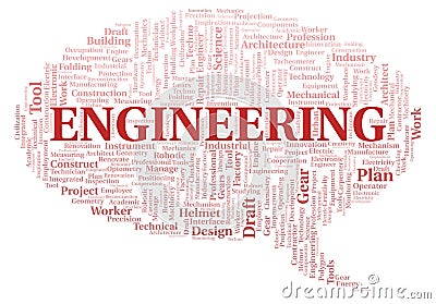 Structural Engineering typography word cloud create with the text only Stock Photo