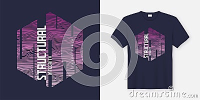 Structural integrity abstract sci-fi vector t-shirt and apparel Vector Illustration