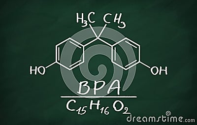 Structural model of BPA (bisphenol) Stock Photo