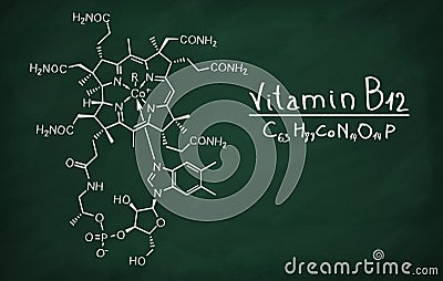 Structural model of Cobalamin Stock Photo