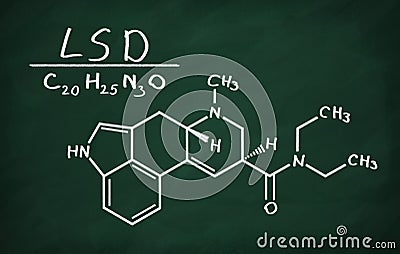 Structural model of LSD Stock Photo