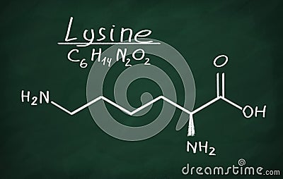 Structural model of Lysine Stock Photo