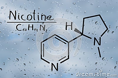 Structural model of Nicotine Stock Photo