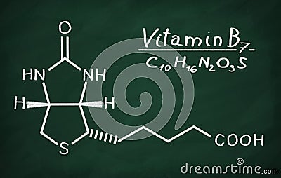 Structural model of Vitamin B6 Biotin Stock Photo