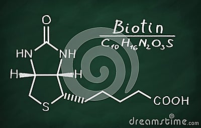 Structural model of Vitamin B6 Biotin Stock Photo