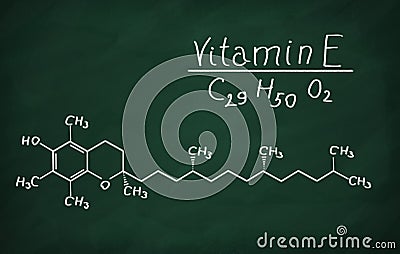 Structural model of Vitamin E Stock Photo
