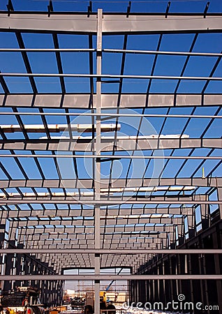 Structural steel beams Stock Photo