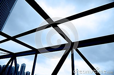 Structural steel structure Stock Photo