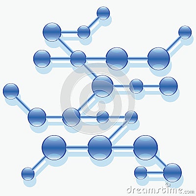 Structure of abstract molecule. Vector Illustration