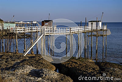 Carrelet at Saint Palais in France Stock Photo