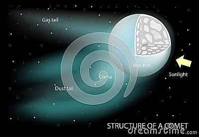 Structure of a comet Vector Illustration