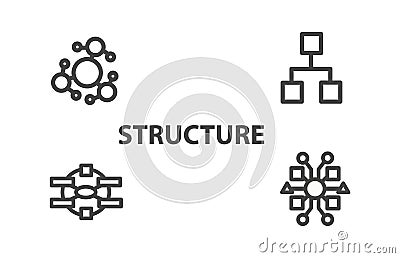 Structure icon from Business Bicolor Set. Vector Illustration