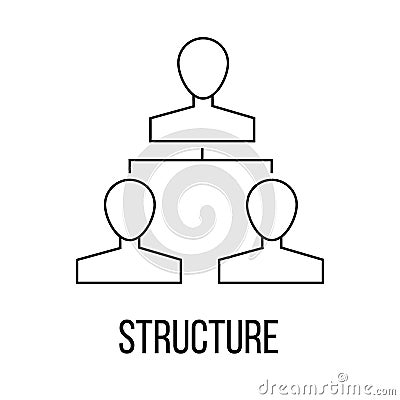 Structure icon or logo line art style Vector Illustration