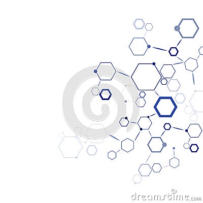 Structure molecule and communication. Vector Illustration