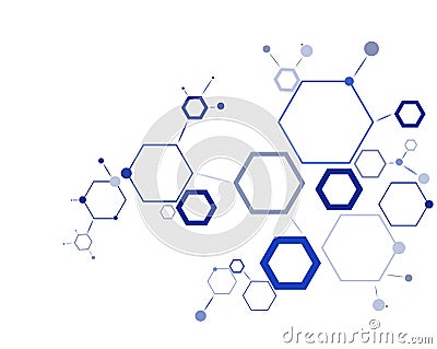Structure molecule and communication. Vector Illustration