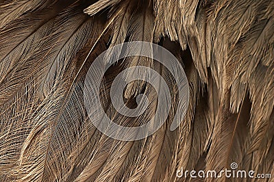 Structure of plumage of ostrich Stock Photo