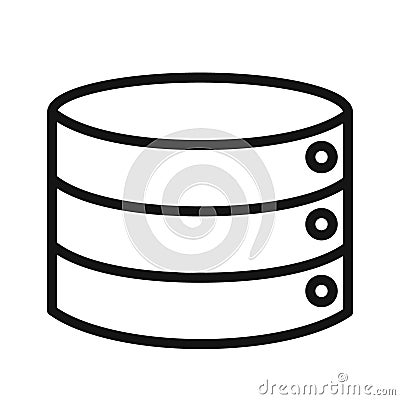 Structured Database Icon Perfect for Data Management and Storage Vector Illustration