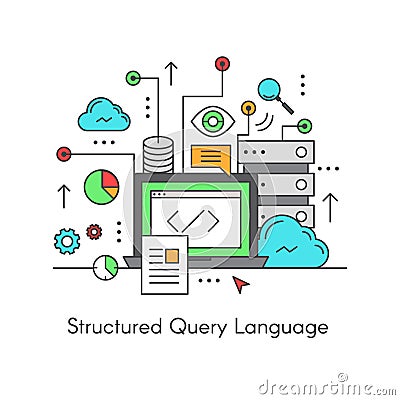 Structured Query Language SQL Stock Photo
