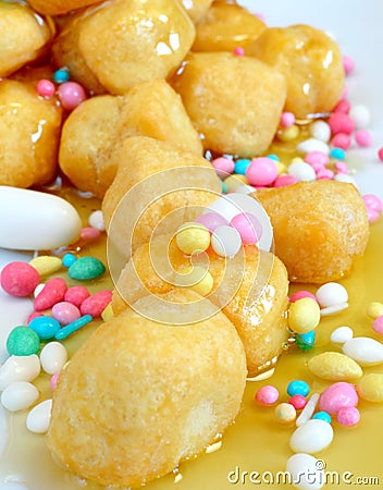 Struffoli Stock Photo