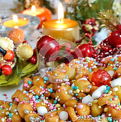 Struffoli Stock Photo