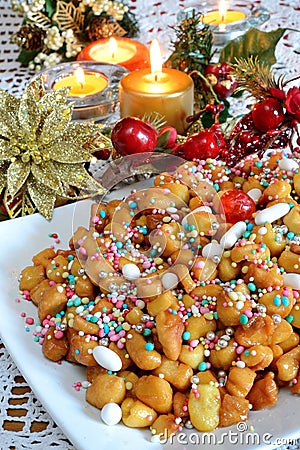 Struffoli Stock Photo