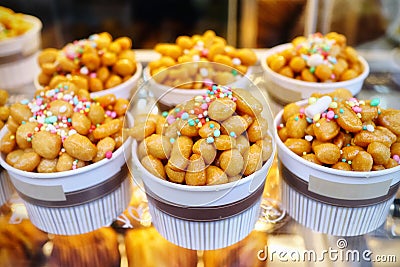 Struffoli, typical Neapolitan pastry. Stock Photo